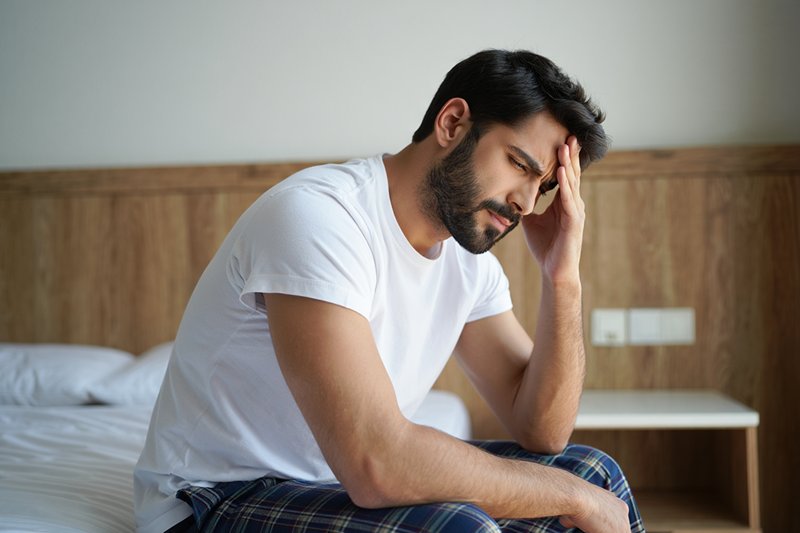 Мужчина держится за голову